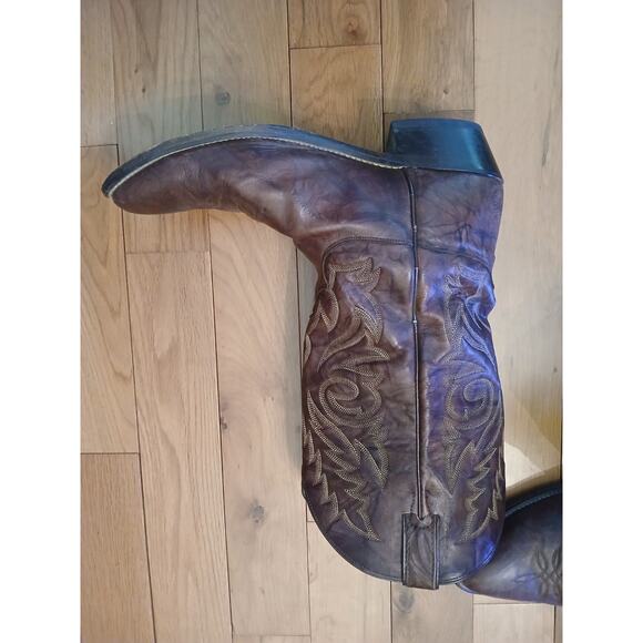 Justin BOOTS Mens Marbled Deerlite 1564 Brown Cowboy Western Boot Pullon Sz 12EE main image 14